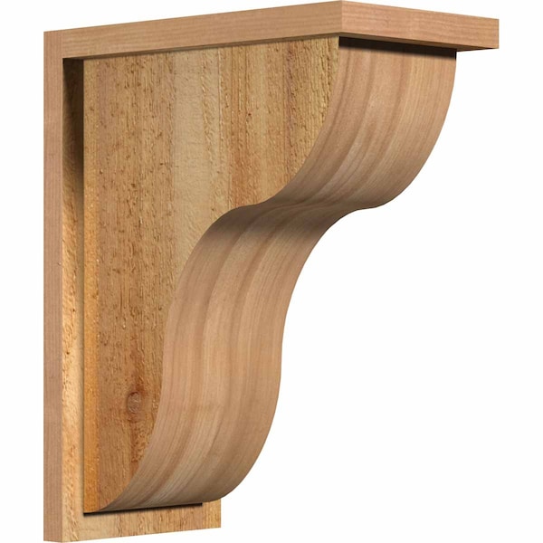 Ekena Millwork Carmel Rough Sawn Corbel w/Backplate, Western Red Cedar, 8"W x 14"D x 18"H COR08X14X18CAR01RWR - main